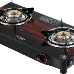 Imperio Red 2 Burners Glass Manual Gas Stove-image-18