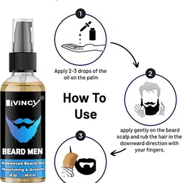 LIVINCY Advanced Beard Oil With Almond - 50 ml image 3