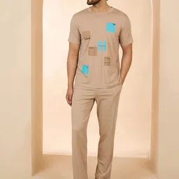 Sweet Dreams Men Printed T-shirt & Pyjamas Night suit-picture-4