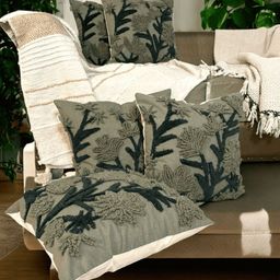 LUSHLYF Green Set of 5 Quirky Square Cushion Covers-17