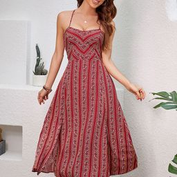 JC Mode Ethnic Motifs Print A-Line Midi Dress-picture-5