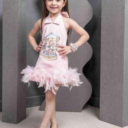 HOITY MOPPET Embellished Satin A-Line Dress-image-63