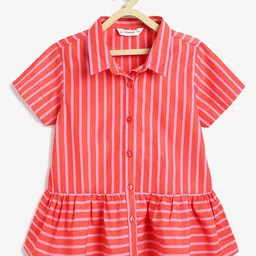 Campana Cotton Striped Cotton Peplum Top-image-18