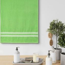 METRO LIVING Green & White Cotton 380 GSM Bath Towel-image-52