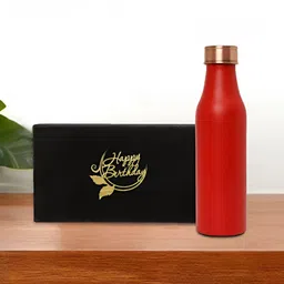 INTERNATIONAL GIFT Red Single Copper Solid Water Bottle-image-95