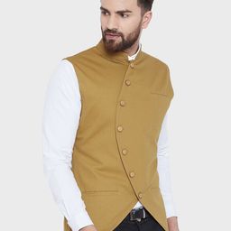 Hypernation Woven Pure Cotton Nehru Jacket image 3