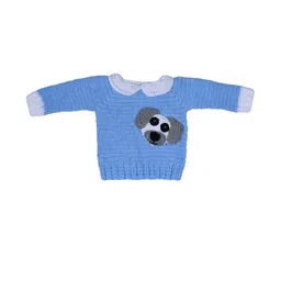 Star Lath Kids Blue Woollen Sweater-picture-4