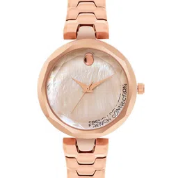 French Connection Women Patterned Dial & Stainless Steel Bracelet Style Straps Analogue Watch FCH09RGM-R-image-73