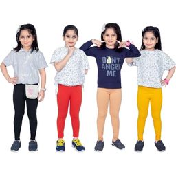 Tik Tok WEARS Girls Black Churidar Length Leggings-picture-5