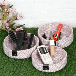 Myntra Elegant Homes Pink Set of 3 Reusable Multi-Utility Organisers-45