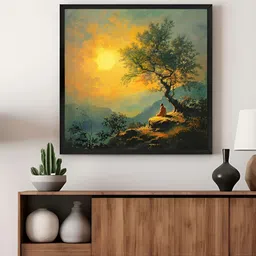 999Store Green & Yellow Canvas Wall Art-image-73