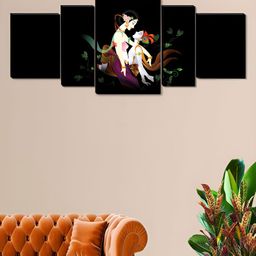 Myntra Elegant Homes Black & White 5 Pieces Lord Krishna Wooden Wall Art-image-49