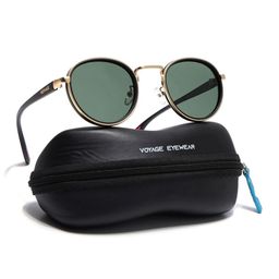 Voyage Unisex Round Sunglasses with Polarised and UV Protected Lens-4