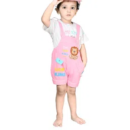 THE LITTLE BOY Kids Unisex Printed Dungarees-image-70
