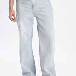 Bene Kleed Men High-Rise Heavy Fade Wide LegJeans-image-75