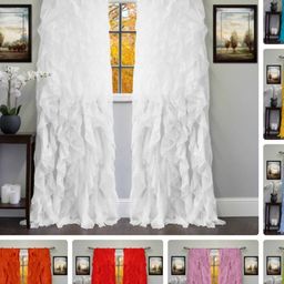 Dekor World Multicoloured Set of 2 Sheer Window Curtain image 2