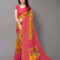 HERE&NOW Women Brasso Printed Saree-picture-21