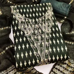 KALINI Embroidered Pure Cotton Unstitched Dress Material-image-82