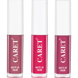 CARET ORGANIC Set Of 5 Super-Pigmented Matte Lipsticks - 2 ml Each - 2-4-8-33