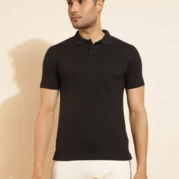 Force NXT Men Self Design Polo Collar Cotton Slim Fit T-shirt-image-90