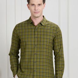 VALEN CLUB Men Premium Tartan Checks Cotton Shirt-image-63