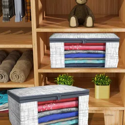 Kuber Industries Grey Set of 4 Regular Drawer Organiser Organisers-35