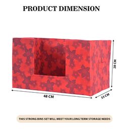 Aura Red & Blue Printed Drawer Cloth Organiser image 3