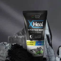 Healing Pharma Set Of 2 Xheal Activated Charcoal Scrub Face Wash-60g Each-16