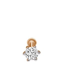 Sparkles Lab Grown Diamond 0.50 Carat 6 Prong Soilitaire Diamond Nose Pin 14K Rose Gold-image-8