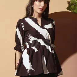 LookShine Women Brown Polyester Printed Tops-picture-20
