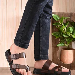 AfroJack Men Leather Comfort Sandals-image-29