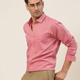 JADEBERRY Men Classic Slim Fit Opaque Casual Shirt-image-3