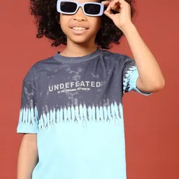 V-Mart Boys Colourblocked Round Neck Cotton T-shirt-picture-48