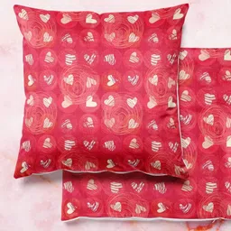 ArtzFolio Multicoloured Set of 2 Velvet Square Cushion Covers-11