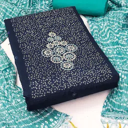 Ishin Ethnic Motifs Embroidered Sequinned Unstitched Dress Material-image-78