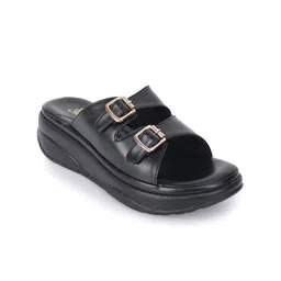 Padchin PU Wedge Sandals with Buckles-18