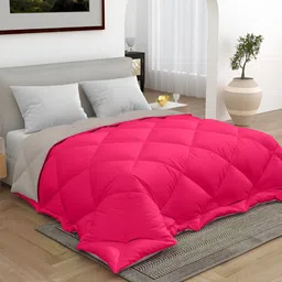 tundwal's Beige & Pink Geometric Heavy Winter Double Bed Comforter-image-88