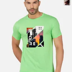 GLOBAL NOMAD Men 2 Printed Bio Finish Applique T-shirt-picture-1