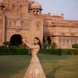 KIASA By Ronak & Shruti Embellished Sequinned Net Ready to Wear Lehenga & Choli image 3