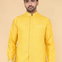 ZOIS Men Embroidered Mandarin Collar Nehru Jacket-53