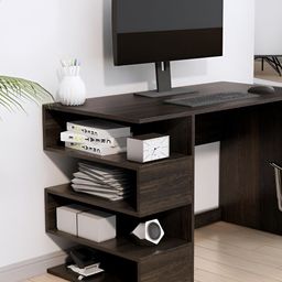 HEXA RED Brown Engineered Wood Study Table For Work From Home Students & Computer Table-22