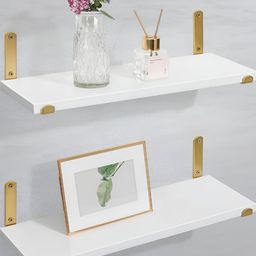 BELIEF WOOD White 2 Pieces Wooden Wall Shelfs-image-81