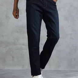 beevee Men Mid Rise Denim Regular Fit Trousers-picture-34