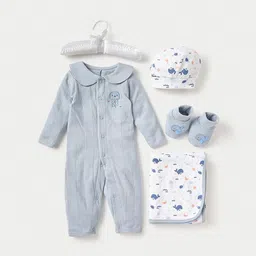 Juniors by Babyshop Infant Pack Of 5 Assorted Cotton Baby Apparel Gift Set-78