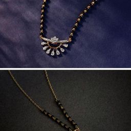 Anouk Gold-Plated Artificial Stones and Beads Mangalsutra-7