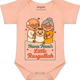 Arvesa Kids-Unisex Peach Cotton Rompers-picture-24