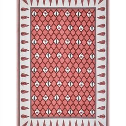 Desi Mantra White & Pink Floral 120 TC Queen Bedsheet with 2 Pillow Covers-image-74