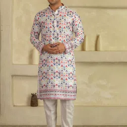 LEMONX Floral Printed Regular Kurta With Pyjamas-picture-8