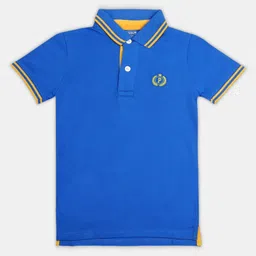 Provogue Boys Polo Collar Applique T-shirt-33