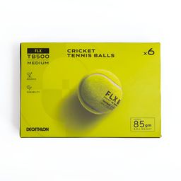 FLX By Decathlon Set Of 6 Pabbled Tennis Cricket Ball-19